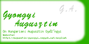 gyongyi augusztin business card